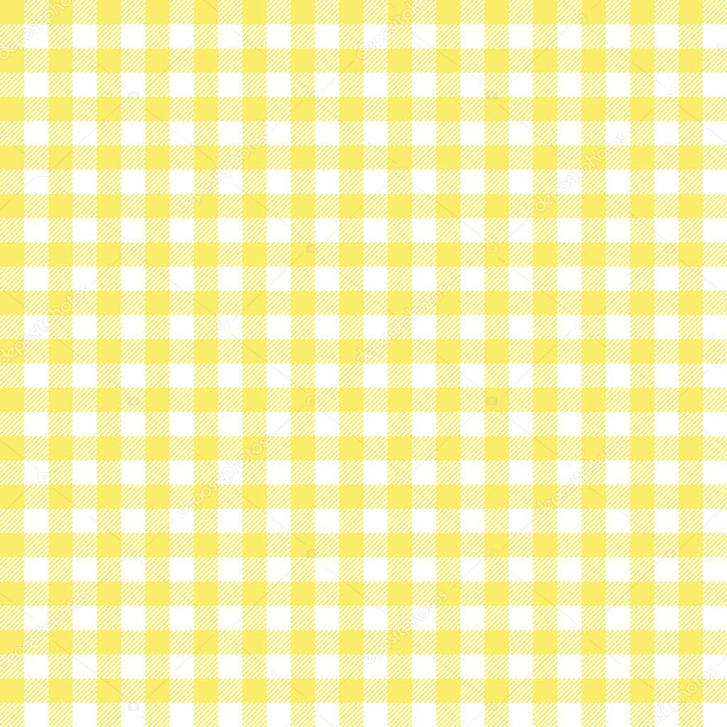 Yellow Gingham seamless pattern.