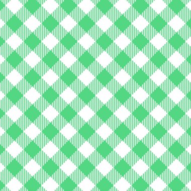 Yeşil Gingham dikişsiz desen.