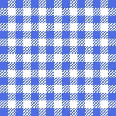 Mavi Gingham dikişsiz desen.