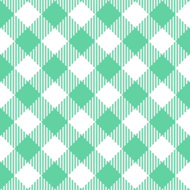Yeşil Gingham dikişsiz desen.