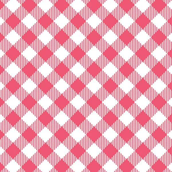 Red Gingham seamless pattern. — Stock Vector