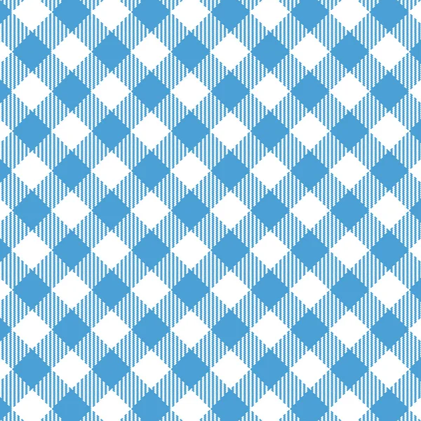 Niebieski gingham bezszwowe wzór. — Wektor stockowy