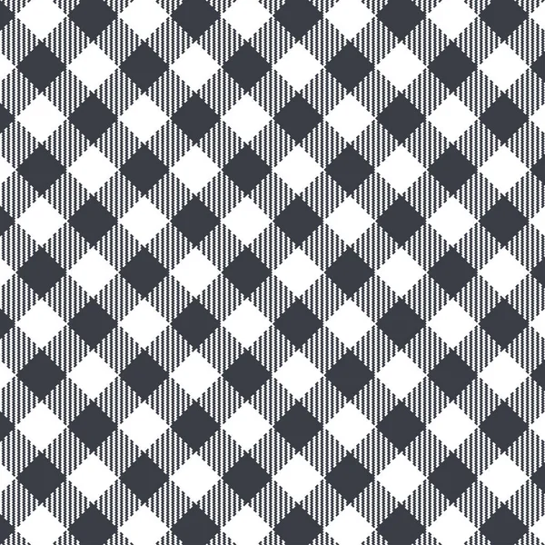 Negro Gingham patrón sin costura . — Archivo Imágenes Vectoriales