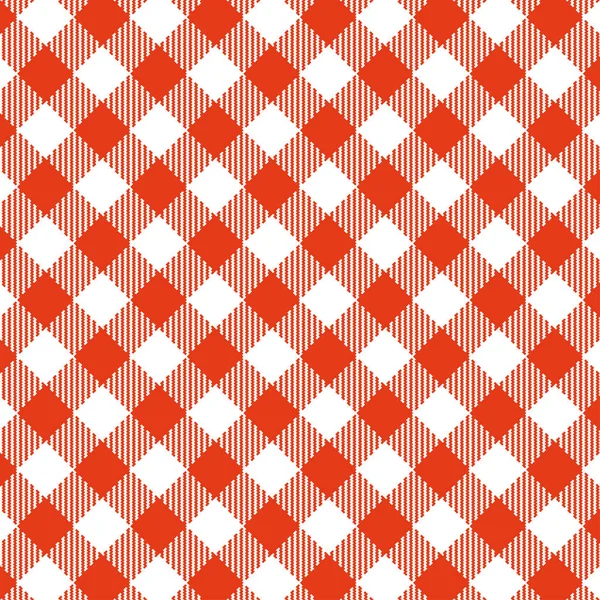 Patrón sin costura de gingham rojo . — Archivo Imágenes Vectoriales