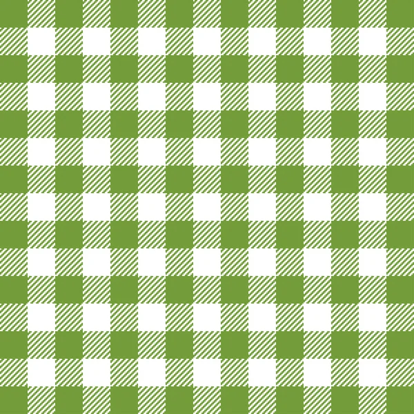 Zelený gingham plynulý vzorek. — Stockový vektor