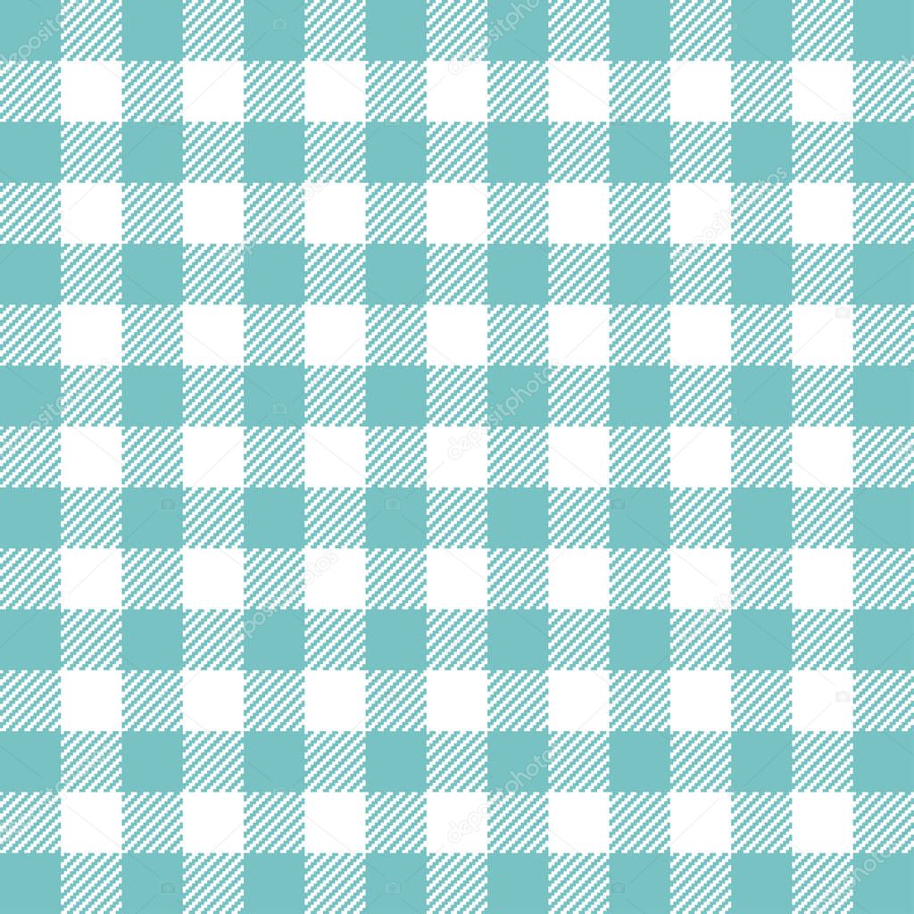 Blue Gingham seamless pattern.