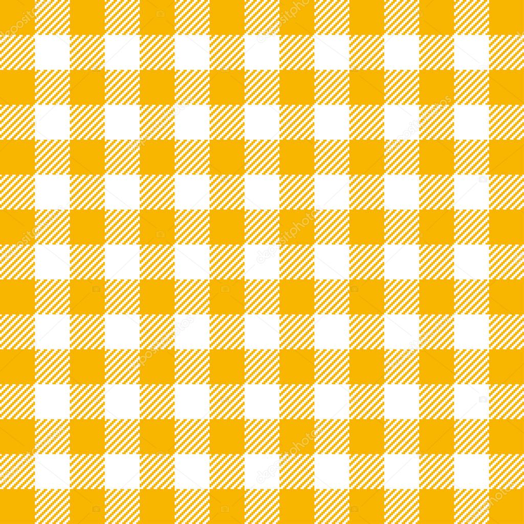 Yellow Gingham seamless pattern.