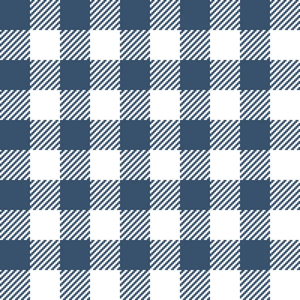 Blå GINGHAM sömlösa mönster. — Stock vektor