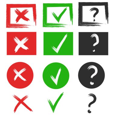 El çizilmiş kontrol listesi simgesi simgesi.