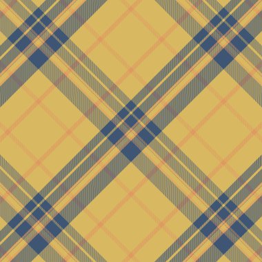 Tartan sarısı ve mavi pürüzsüz desen.