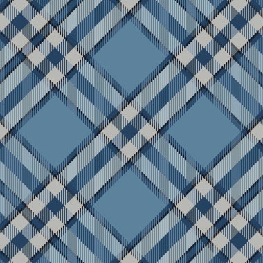 Tartan mavisi ve gri pürüzsüz desen.