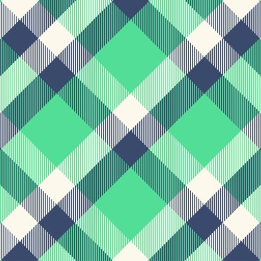 Tartan yeşili ve mavi pürüzsüz desen.