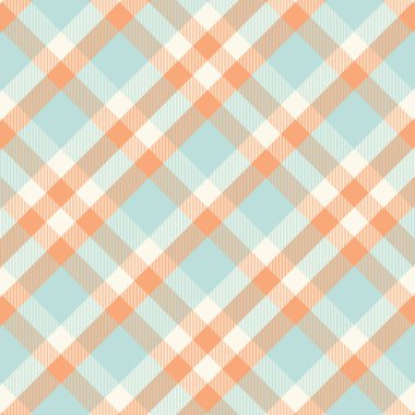 Tartan turuncu ve cyan pürüzsüz desen.