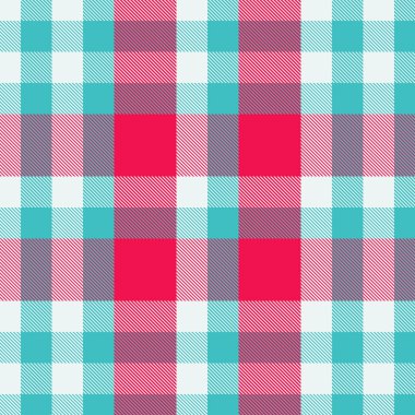 Tartan kırmızısı ve cyan pürüzsüz desen.