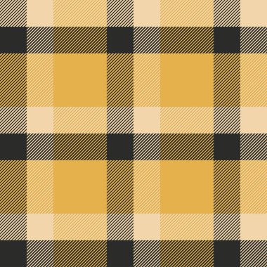 Tartan sarısı ve siyah pürüzsüz desen.