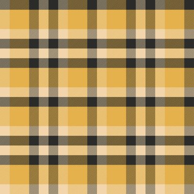 Tartan sarısı ve siyah pürüzsüz desen.