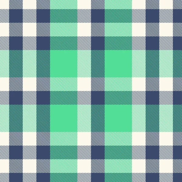 Tartan green and blue seamless pattern. — Stock Vector