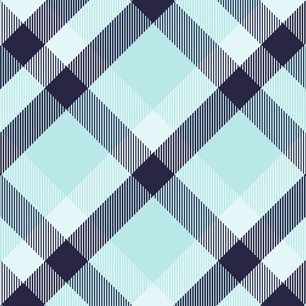 Tartan blue and cyan seamless pattern. — Stock vektor