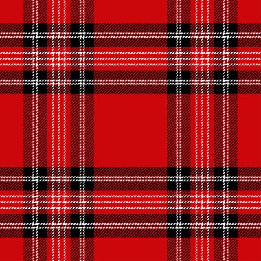 Tartan kırmızı ve siyah pürüzsüz desen.