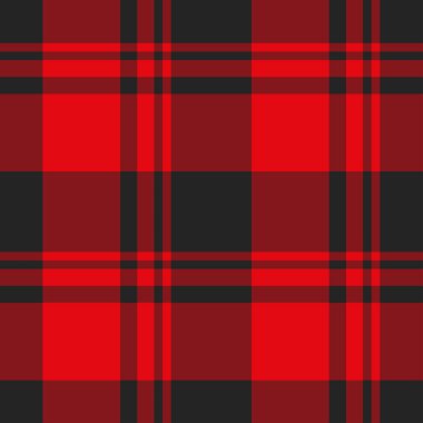 Tartan kırmızı ve siyah pürüzsüz desen.