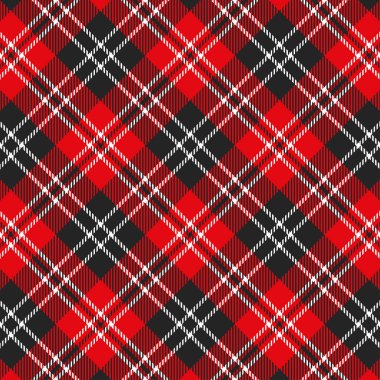 Tartan kırmızı ve siyah pürüzsüz desen.