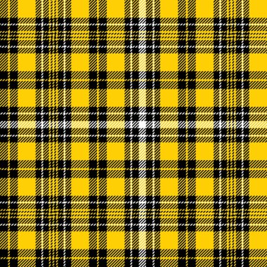 Tartan sarısı ve siyah pürüzsüz desen.