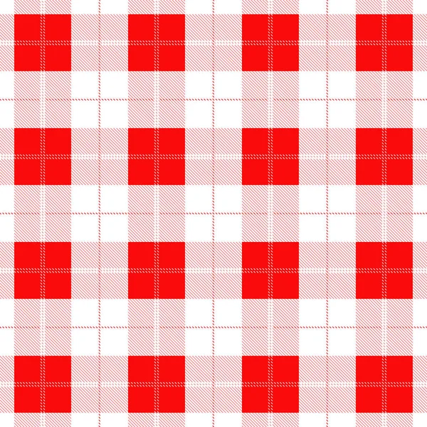 Padrão sem costura tartan vermelho e branco . — Vetor de Stock