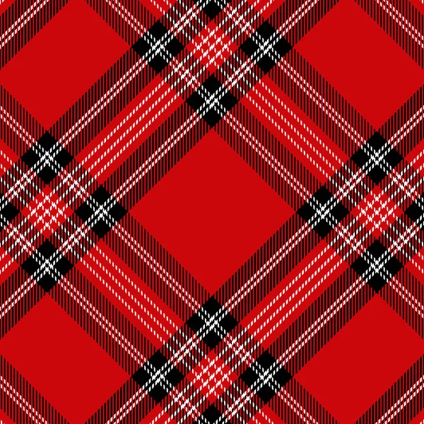 Tartan rood en zwart naadloos patroon. — Stockvector