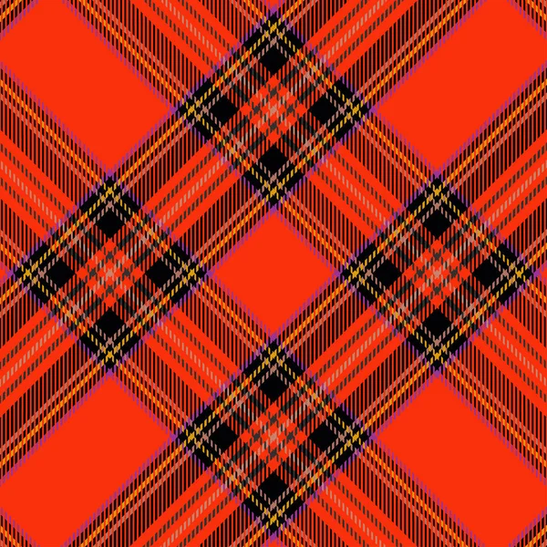 Tartan rood en zwart naadloos patroon. — Stockvector