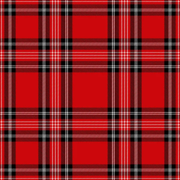 Tartan padrão sem costura vermelho e preto . — Vetor de Stock