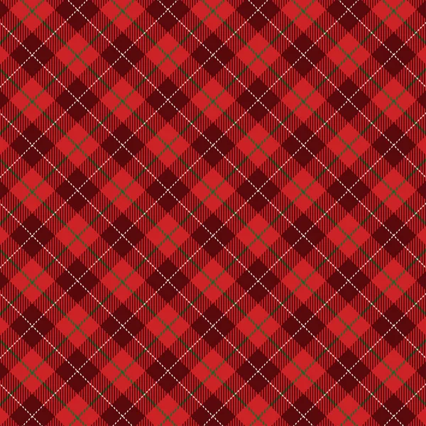 Tartan red and dark red seamless pattern. — Stock Vector