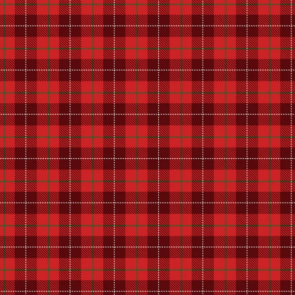 Tartan vermelho e vermelho escuro sem costura padrão . — Vetor de Stock