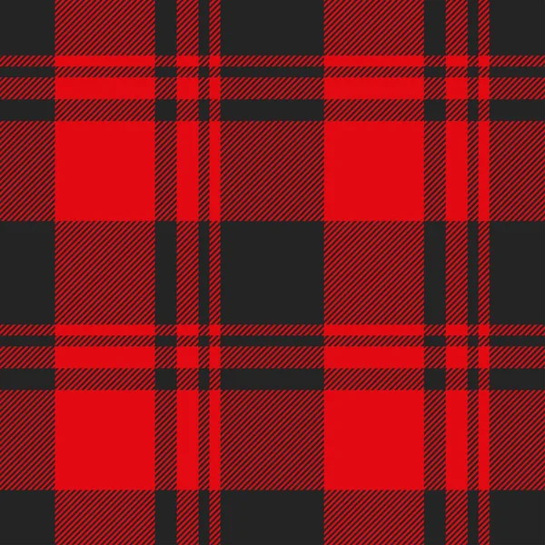 Tartan red and black seamless pattern. — Stock vektor