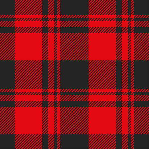 Tartan red and black seamless pattern.