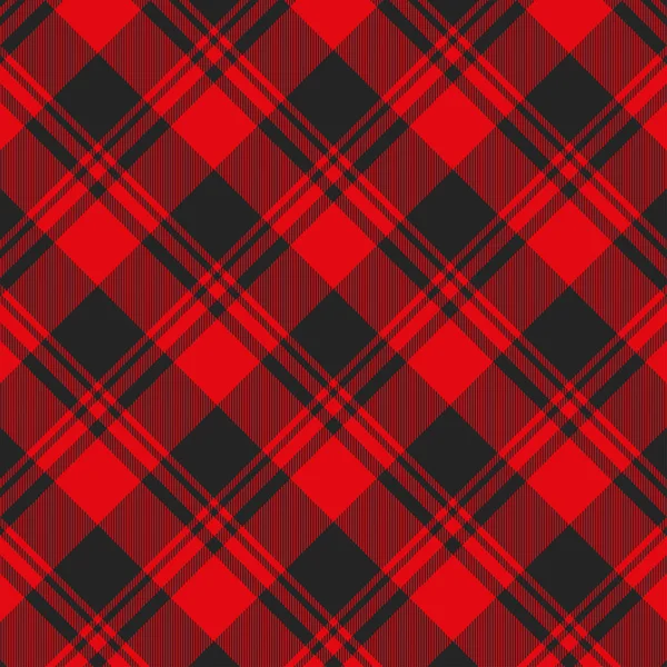 Tartan red and black seamless pattern. — Stock Vector