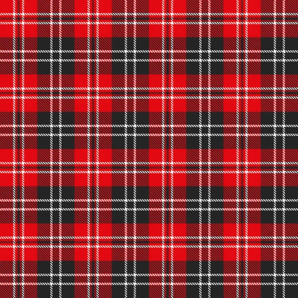 Tartan rosso e nero modello senza cuciture . — Vettoriale Stock