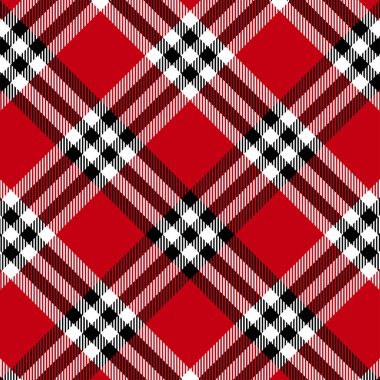 Tartan kırmızı ve siyah pürüzsüz desen.