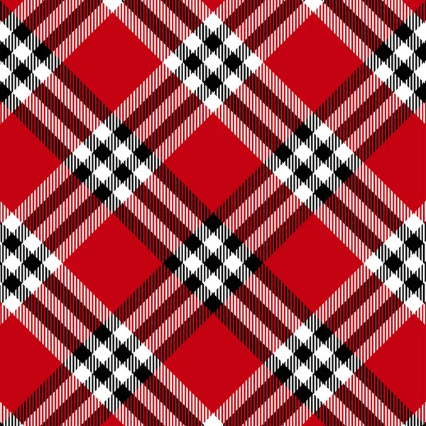 Tartan red and black seamless pattern. — Stock vektor