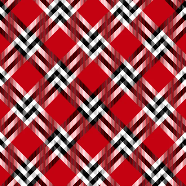 Tartan rood en zwart naadloos patroon. — Stockvector