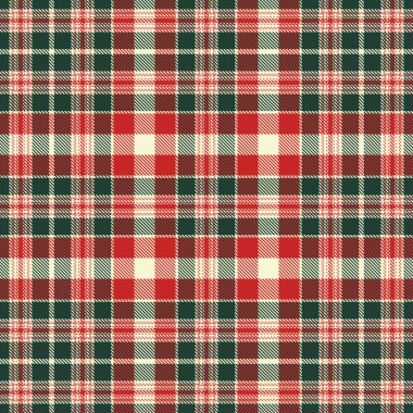 Tartan kırmızı ve yeşil pürüzsüz desen.
