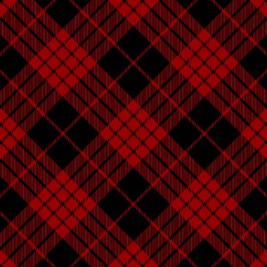 Tartan kırmızı ve siyah pürüzsüz desen.