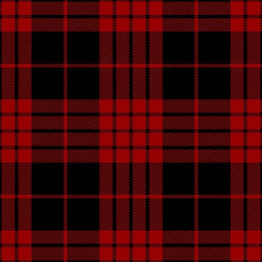 Tartan kırmızı ve siyah pürüzsüz desen.