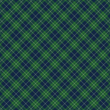 Tartan yeşili ve mavi pürüzsüz desen.
