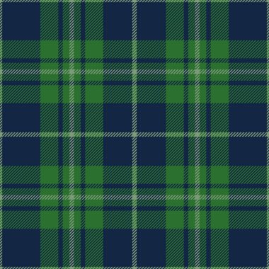 Tartan yeşili ve mavi pürüzsüz desen.