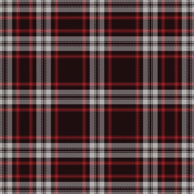 Tartan kırmızı ve siyah pürüzsüz desen.