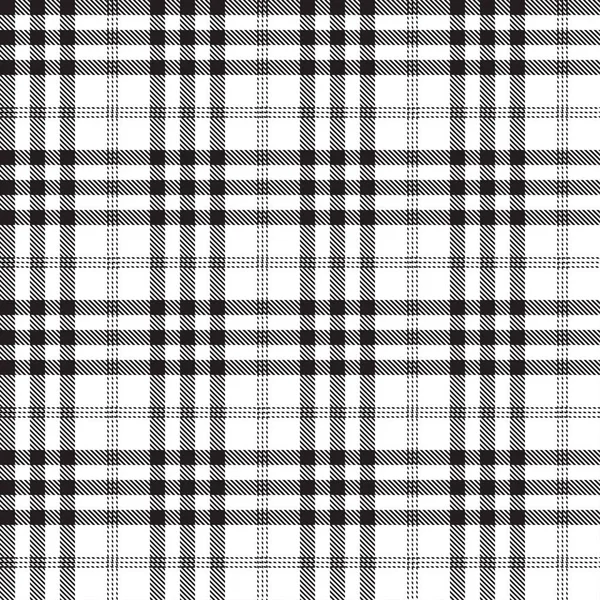 Padrão sem costura preto e branco Tartan . — Vetor de Stock