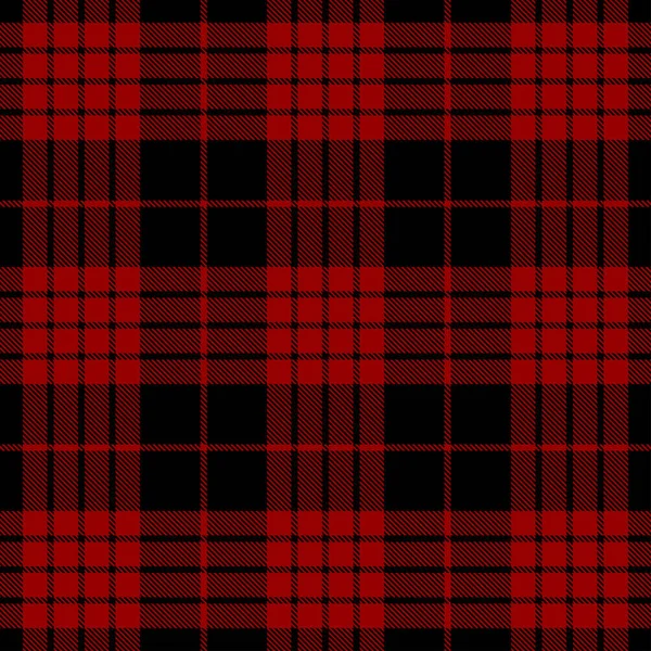 Tartan red and black seamless pattern. — Stock vektor