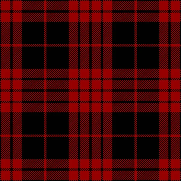 Tartan red and black seamless pattern. — Stock Vector