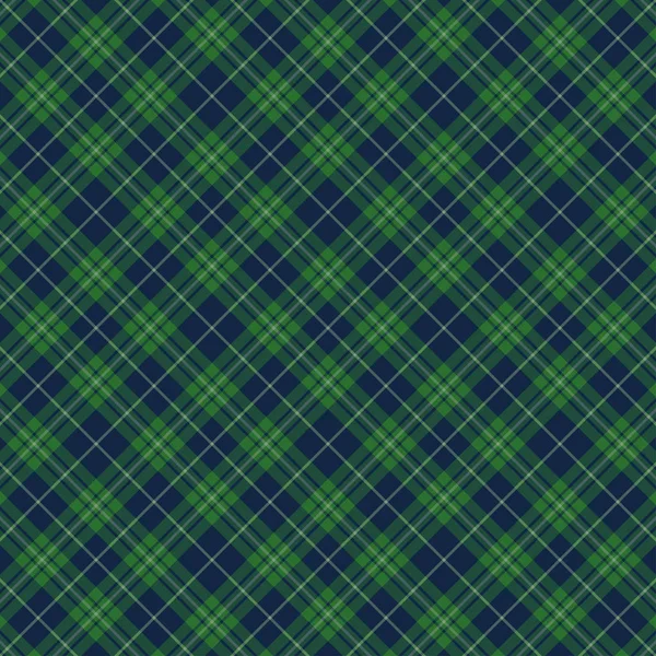 Tartanově zelený a modrý hladký vzor. — Stockový vektor