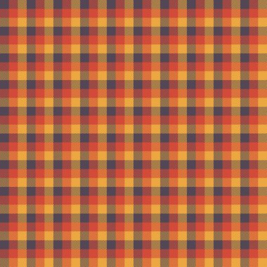 İskoç ekose turuncu dikişsiz vektör deseni.